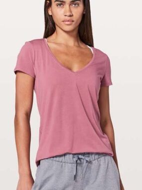 GUC Lululemon Love Tee Moss Rose Size 6